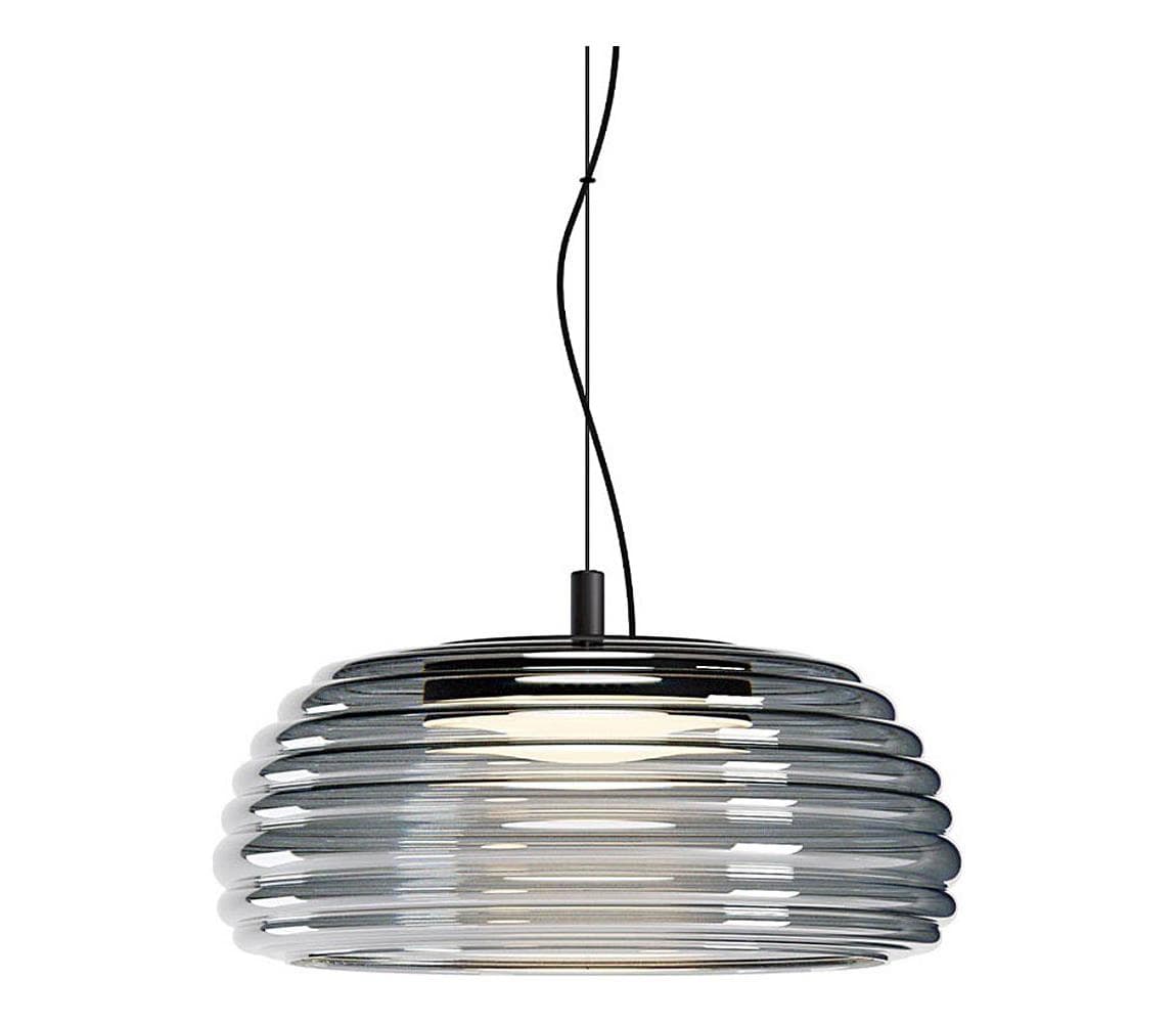 Redo 01-4543 - LED Stmievateľný luster na lanku ONDULA LED/16W/230V čierna/dymová 01-4543