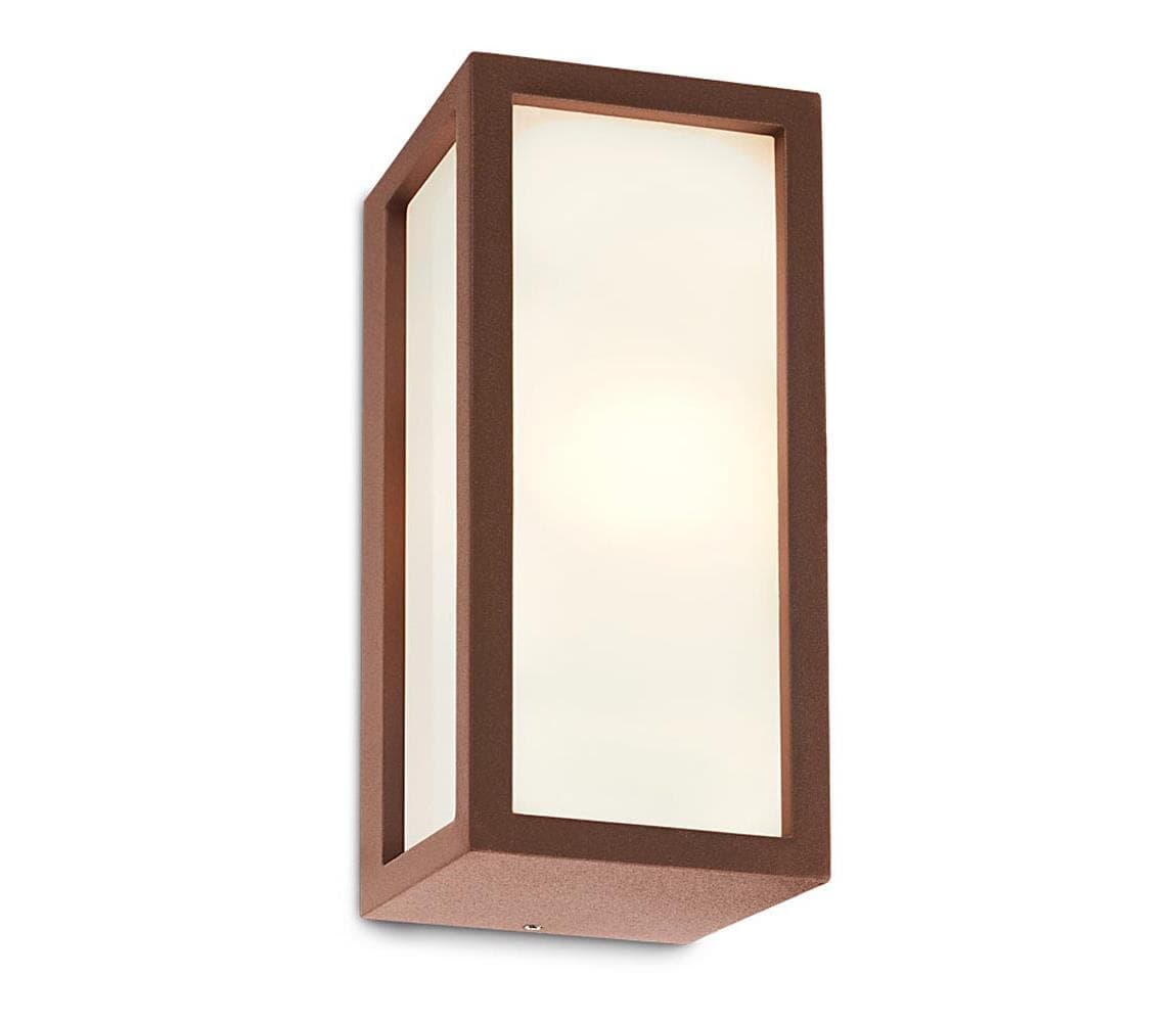 Redo 9897 - Vonkajšie nástenné svietidlo BRICK 1xE27/23W/230V IP54 hnedá 9897