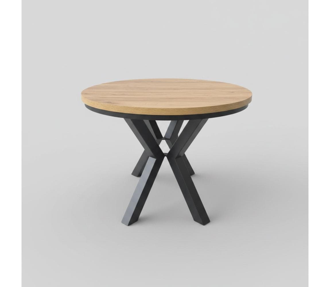 Femix Rozkladací jedálenský stôl CONVI 100/140x73 cm dub craft/čierna 8590828054344