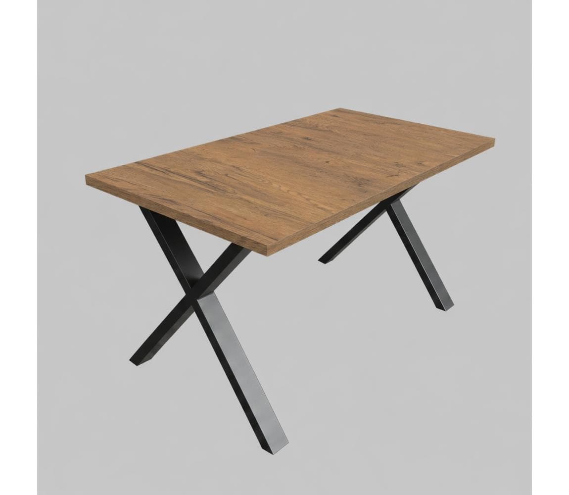 Femix Rozkladací jedálenský stôl DOMO 150/190x80 cm dub lefkas/čierna 8590828054603
