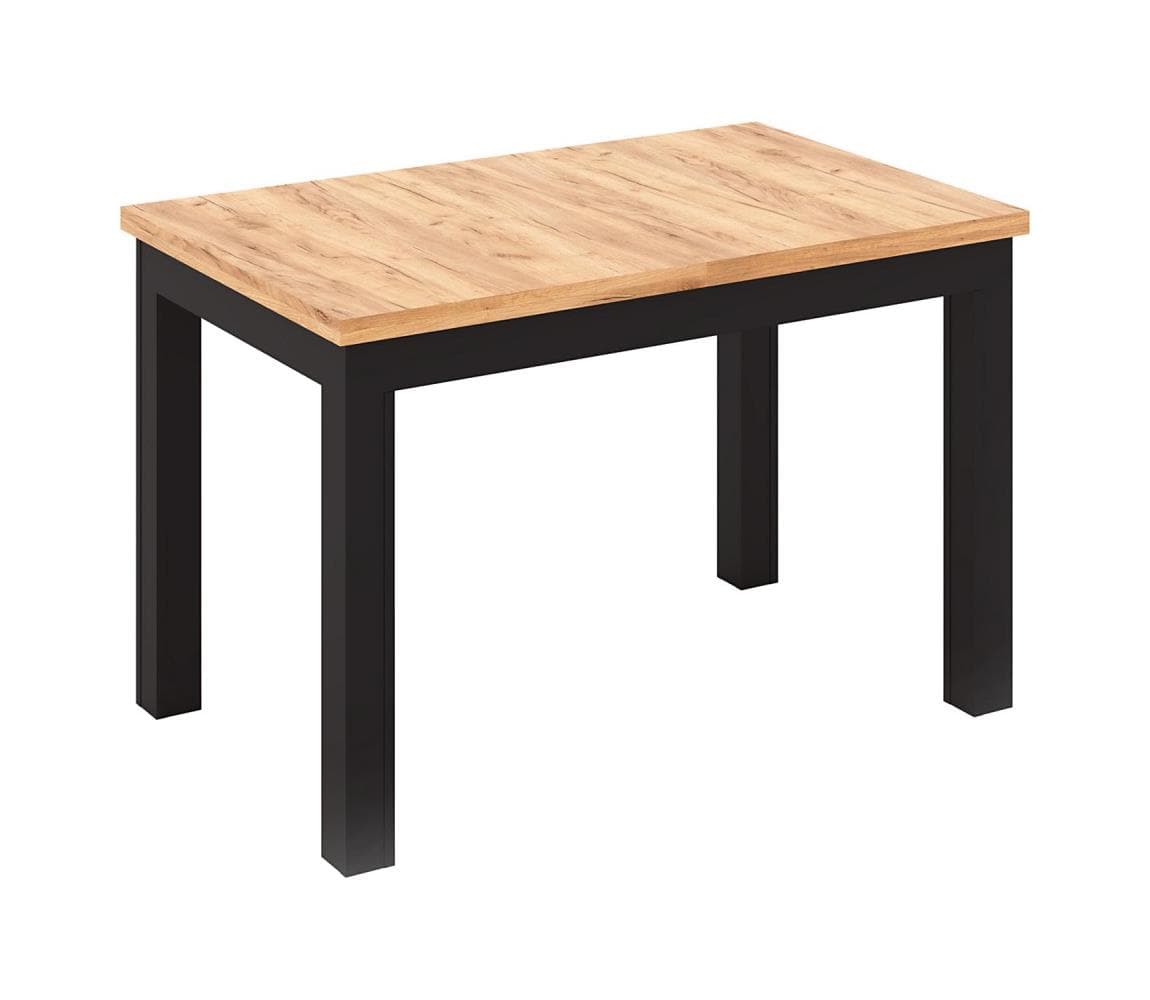 Rozkladací jedálenský stôl DOO 120/160x75 cm dub artisan/čierna 5903018212708