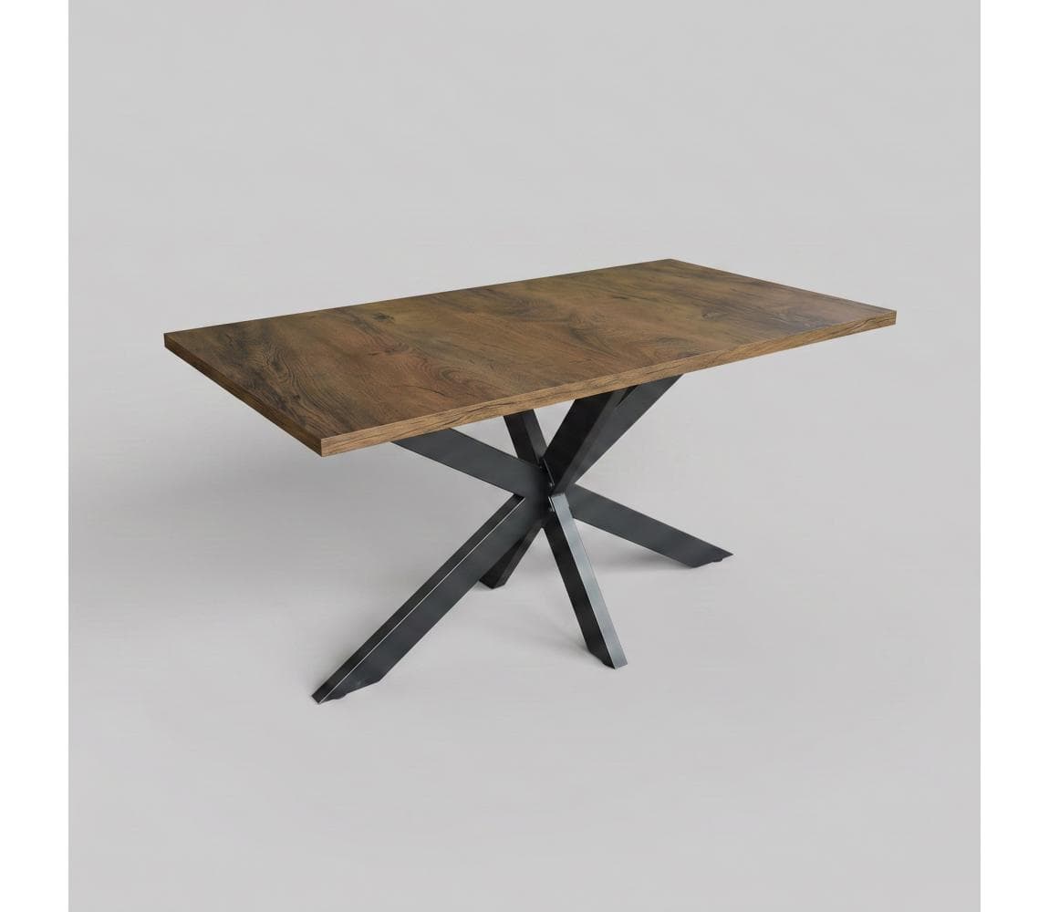 Femix Rozkladací jedálenský stôl SAMLE 150/190x80 cm dub Lefkas/čierna 8590828054740