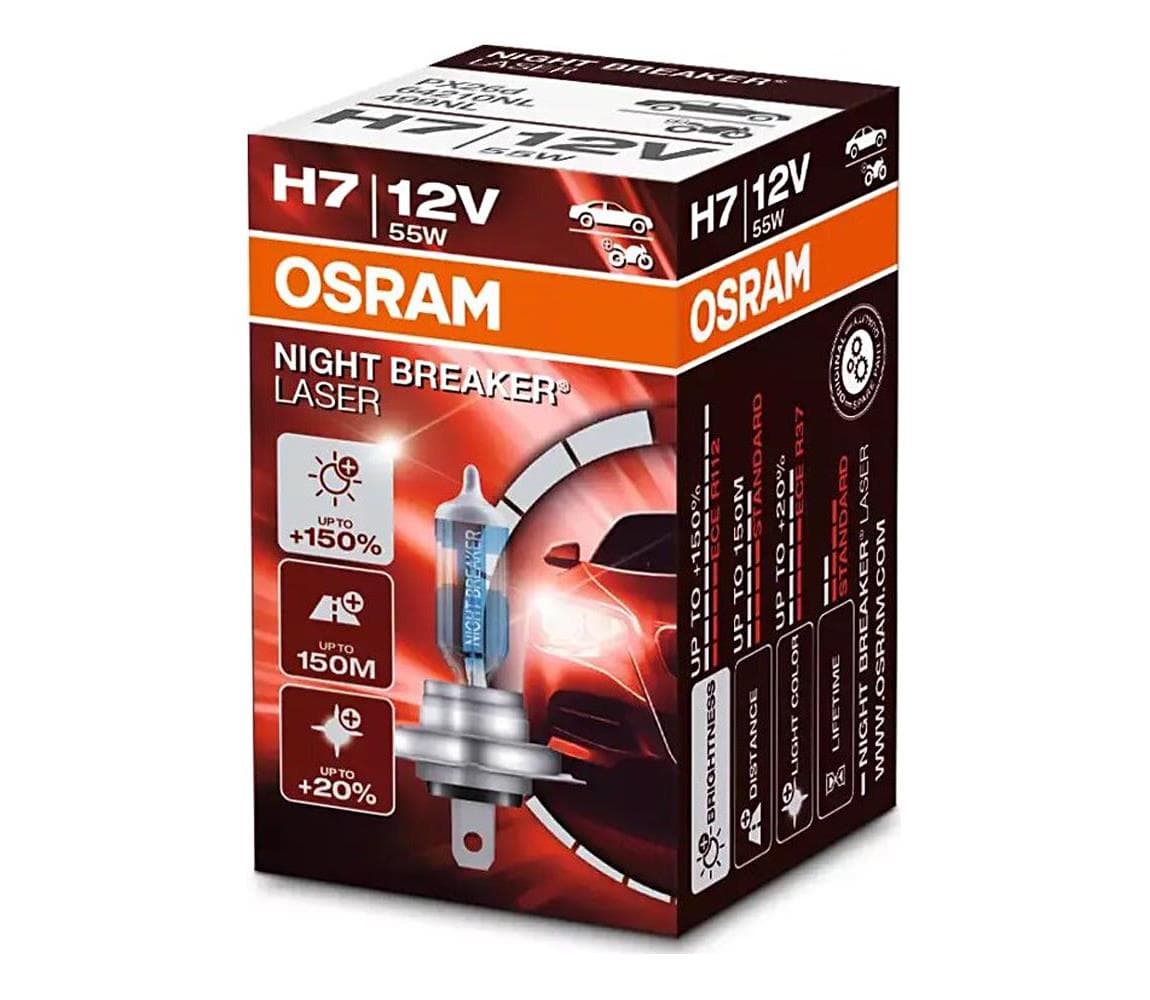 SADA 2x Autožiarovka NIGHT BREAKER H7 PX26d/55W/12V - Osram 64210NL-2HB
