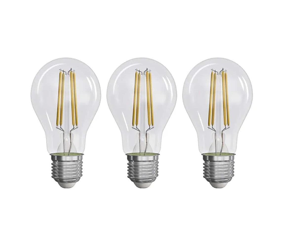 SADA 3x LED Žiarovka FILAMENT A60 E27/3,8W/230V 2700K Energetická trieda A ZF5147.3