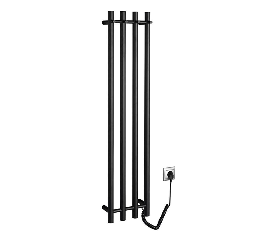 Sapho - Elektrický sušiak na uteráky PAPINADO 85W 120x26 cm matná čierna ER350