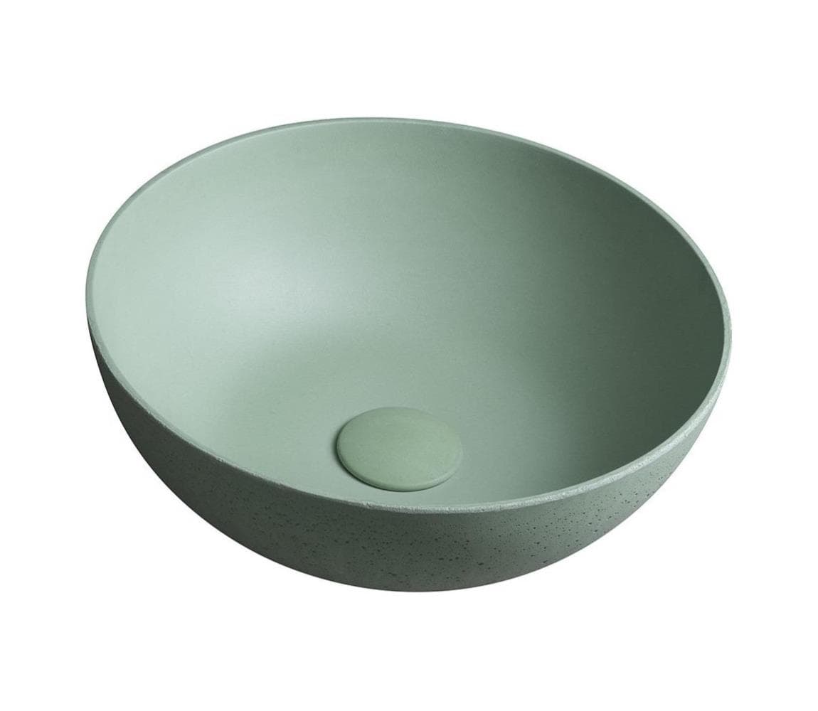 Sapho - Umývadlo na dosku FORMIGO priemer 39 cm betón/zelená FG323