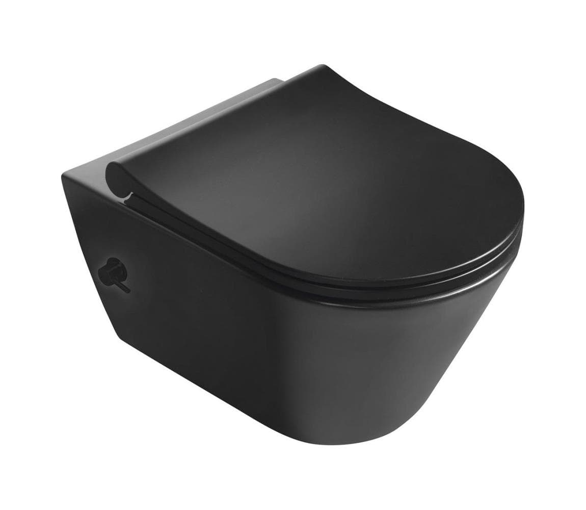 Sapho - Závesné WC s bidetovou sprškou keramika/matná čierna 100315-110
