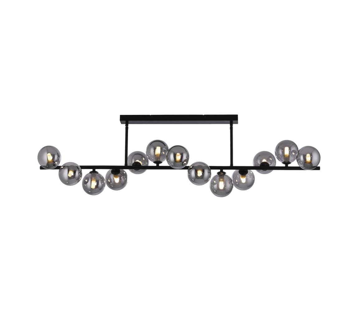 Schöner Wohnen 14505-18 - LED luster na tyči DUBAI 13xG9/3W/230V čierna/dymová 14505-18