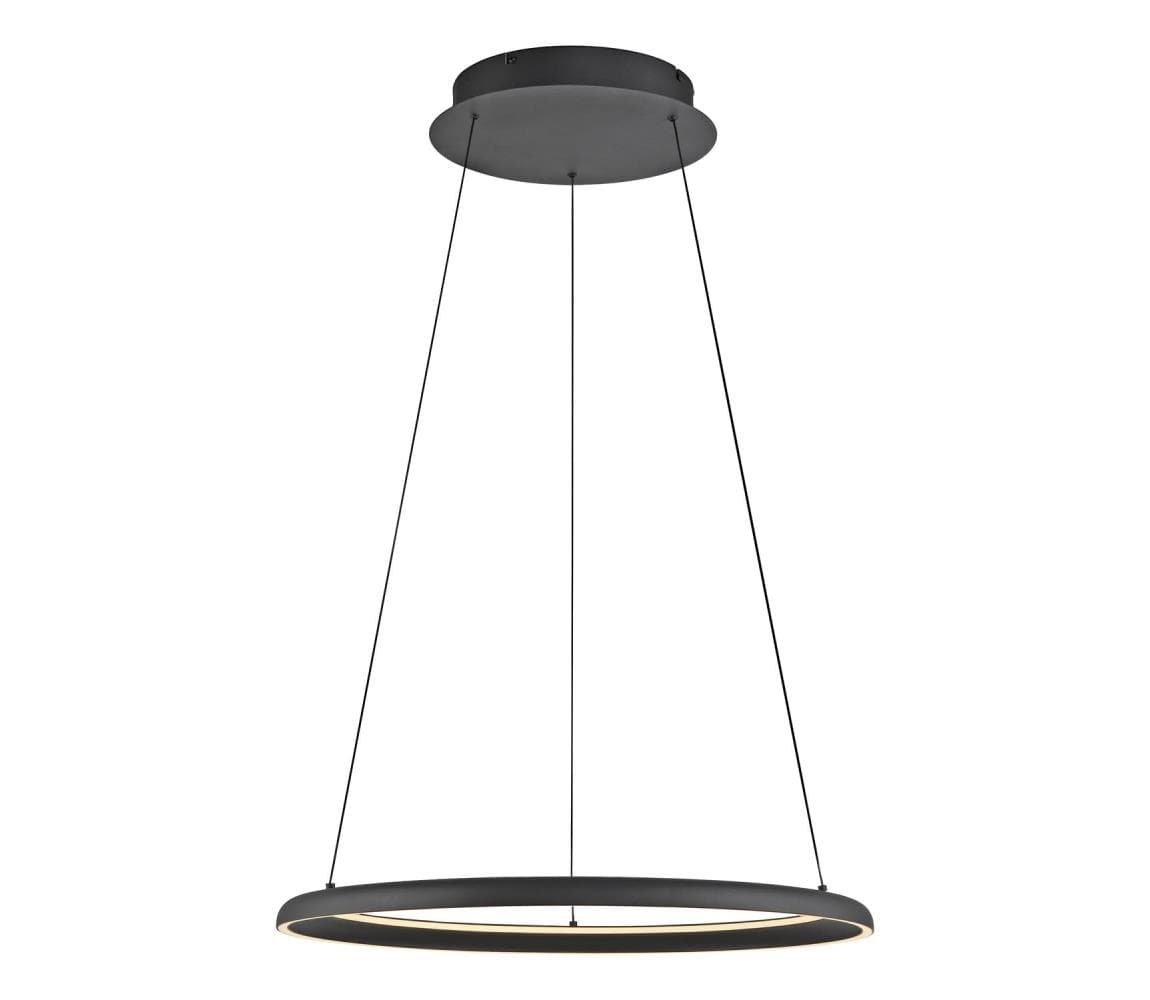 Schöner Wohnen 15570-18-LED stmievateľné závesné svietidlo na lanku QUILLO LED/36W/230V priemer 60 cm čierne 15570-18