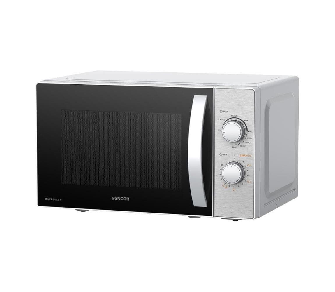 Sencor - Mikrovlnná rúra s funkciou grilu 700W/1000W/230V 20 l matný chróm 40046722