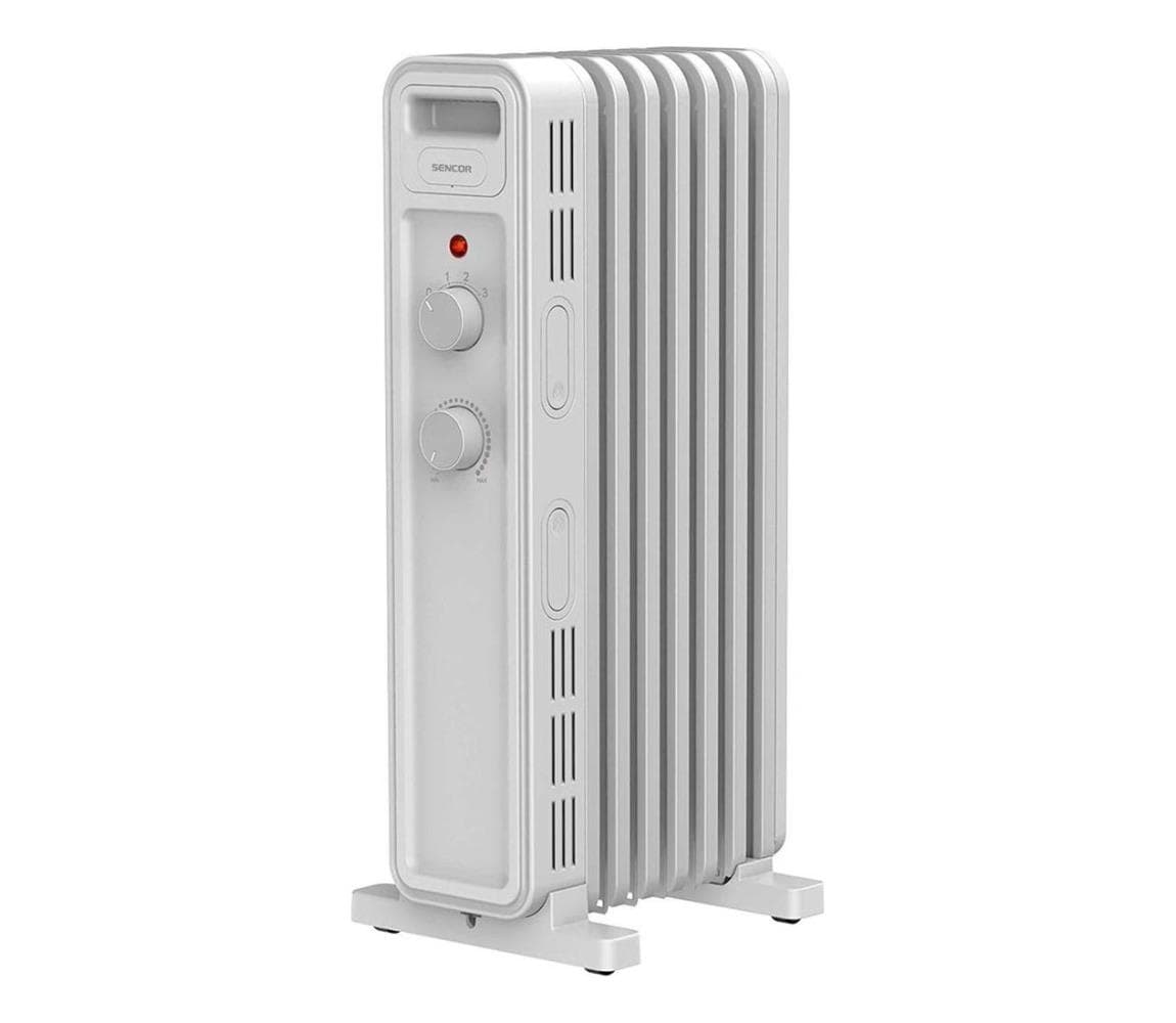 Sencor - Olejový ohrievač so 7 rebrami 600/900/1500W/230V biela 41020970