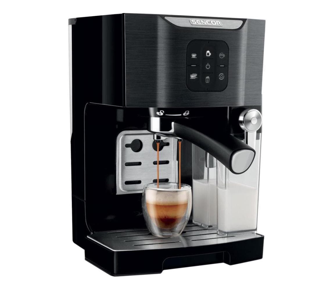 Sencor - Pákový espresso kávovar 1450W/230V čierny/matný chróm 41008783