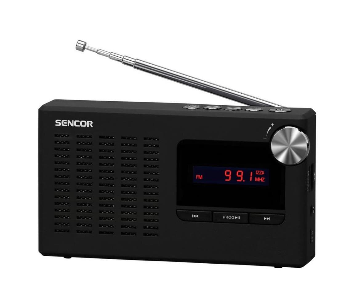 Sencor - Prenosný PLL FM rádiopríjímač 5W 800 mAh 3,7V USB a MicroSD 35053313