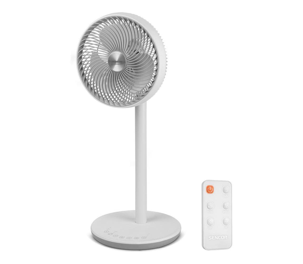 Sencor - Stojanový látor 3D UltraSilent 26W/230V biela + diaľkové ovládanie 41011103
