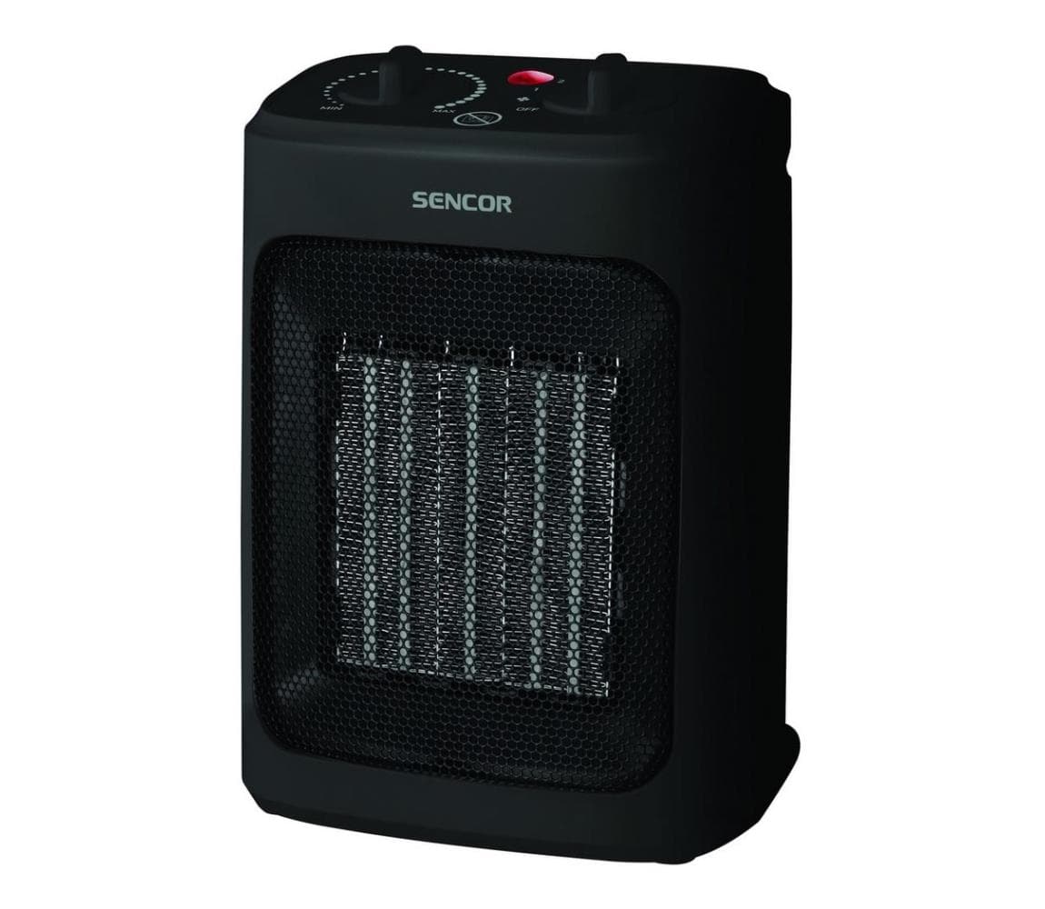 Sencor - látor s keramickým vykurovacím telesom 900/1300/2000W/230V čierna 41013643