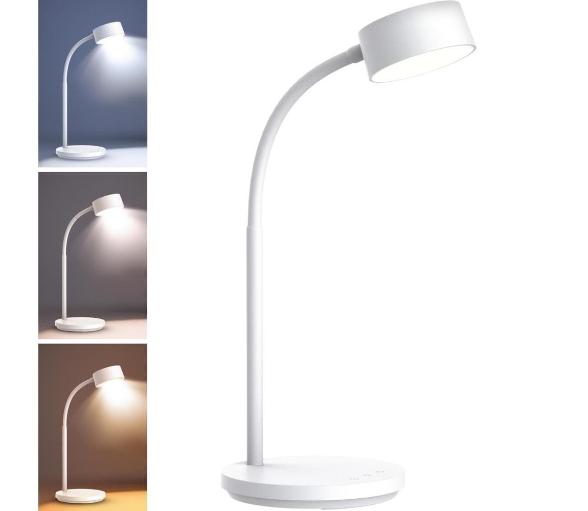 WO3000-W - LED Stmievateľná stolná lampa LED/4,5W/5V 3000/4000/6500K biela WO3000-W