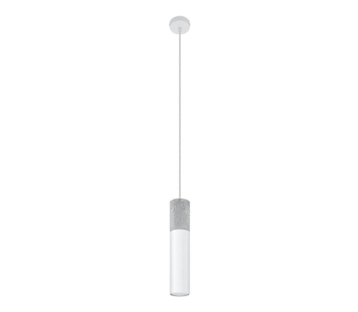 SL.0647 - Luster na lanku BORGIO 1xGU10/40W/230V betón/kov biela SL.0647
