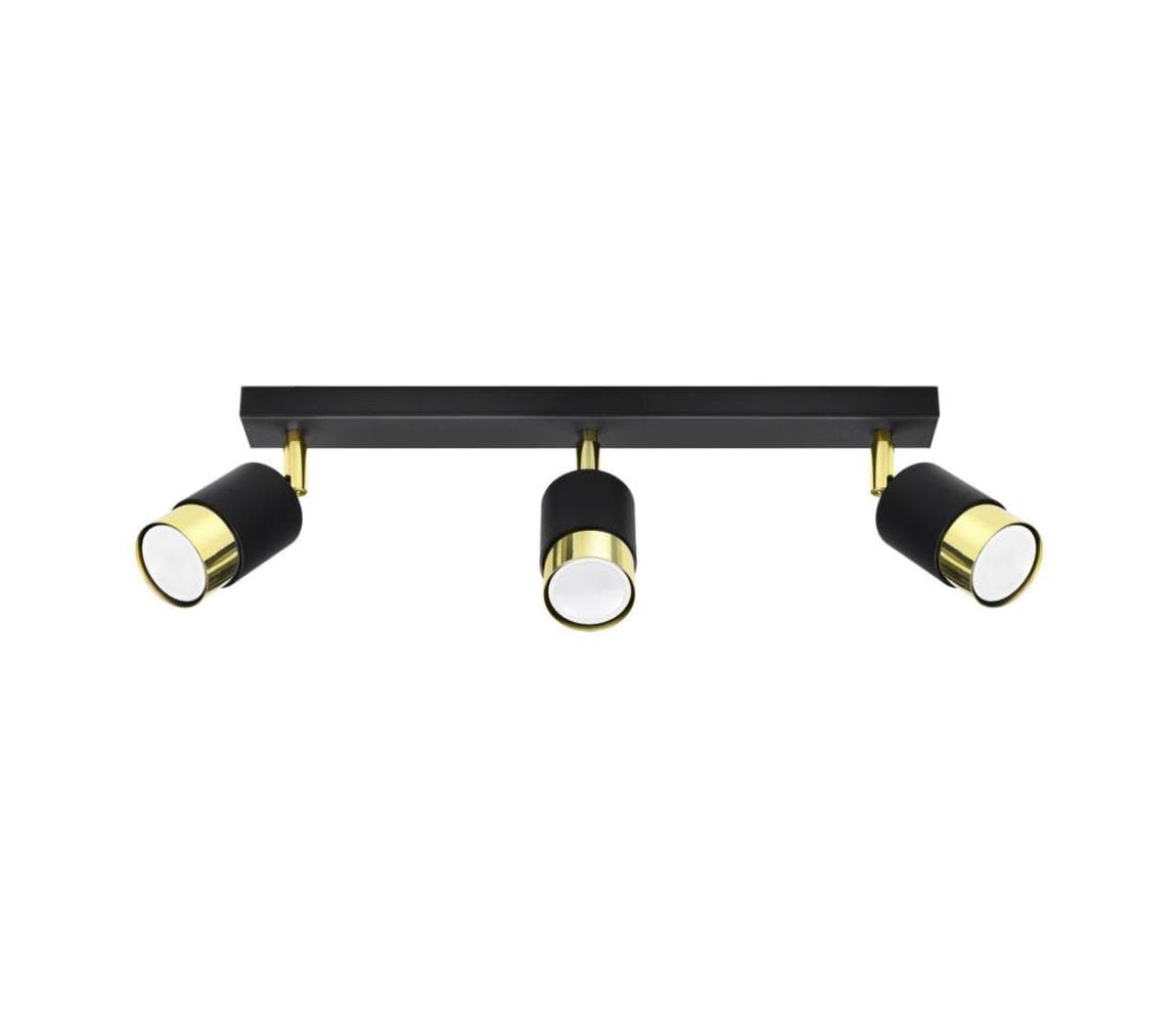 SL.1071 - Bodové svietidlo NERO 3xGU10/40W/230V čierna/zlatá SL.1071