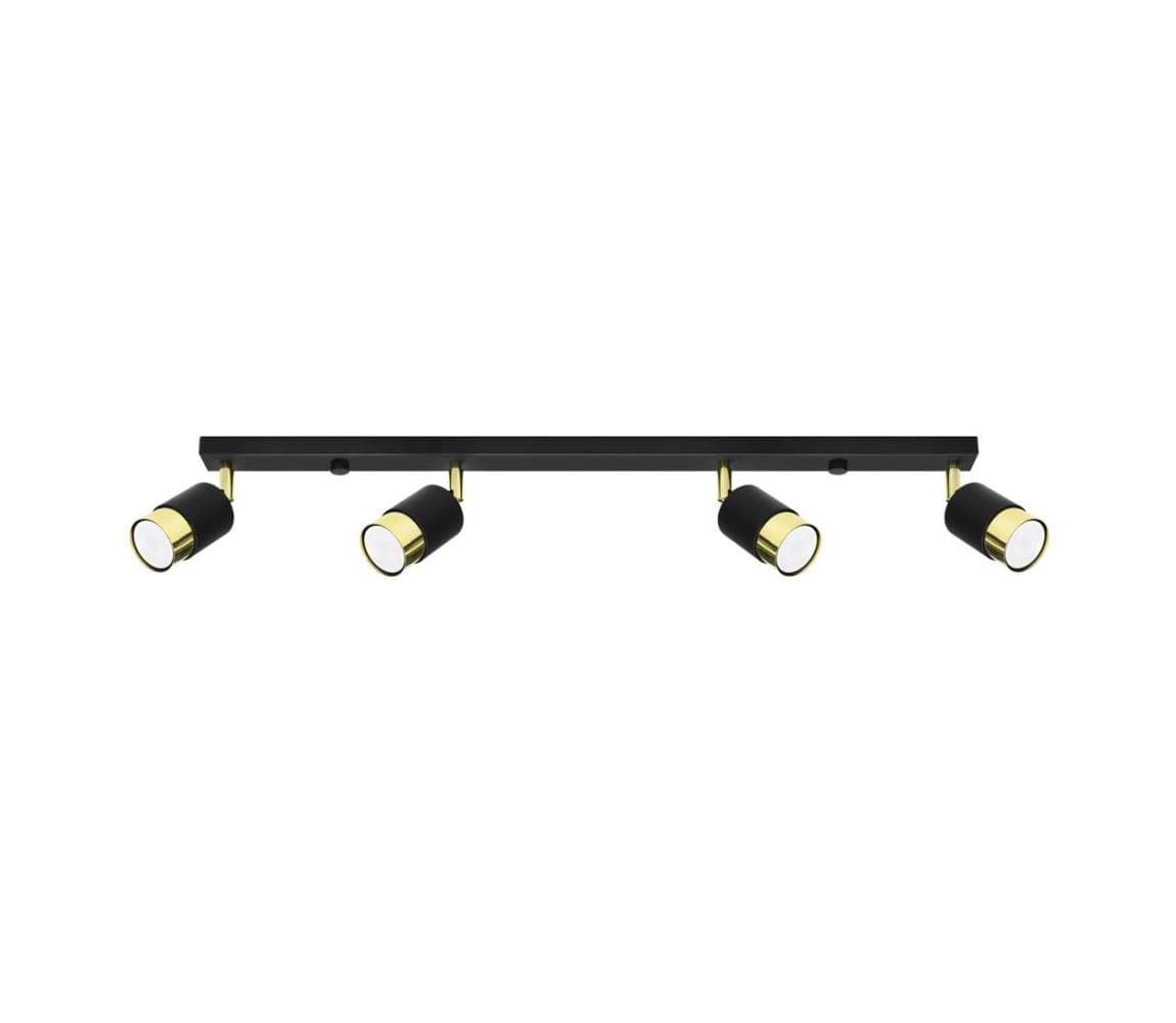 SL.1072 - Bodové svietidlo NERO 4xGU10/40W/230V čierna/zlatá SL.1072