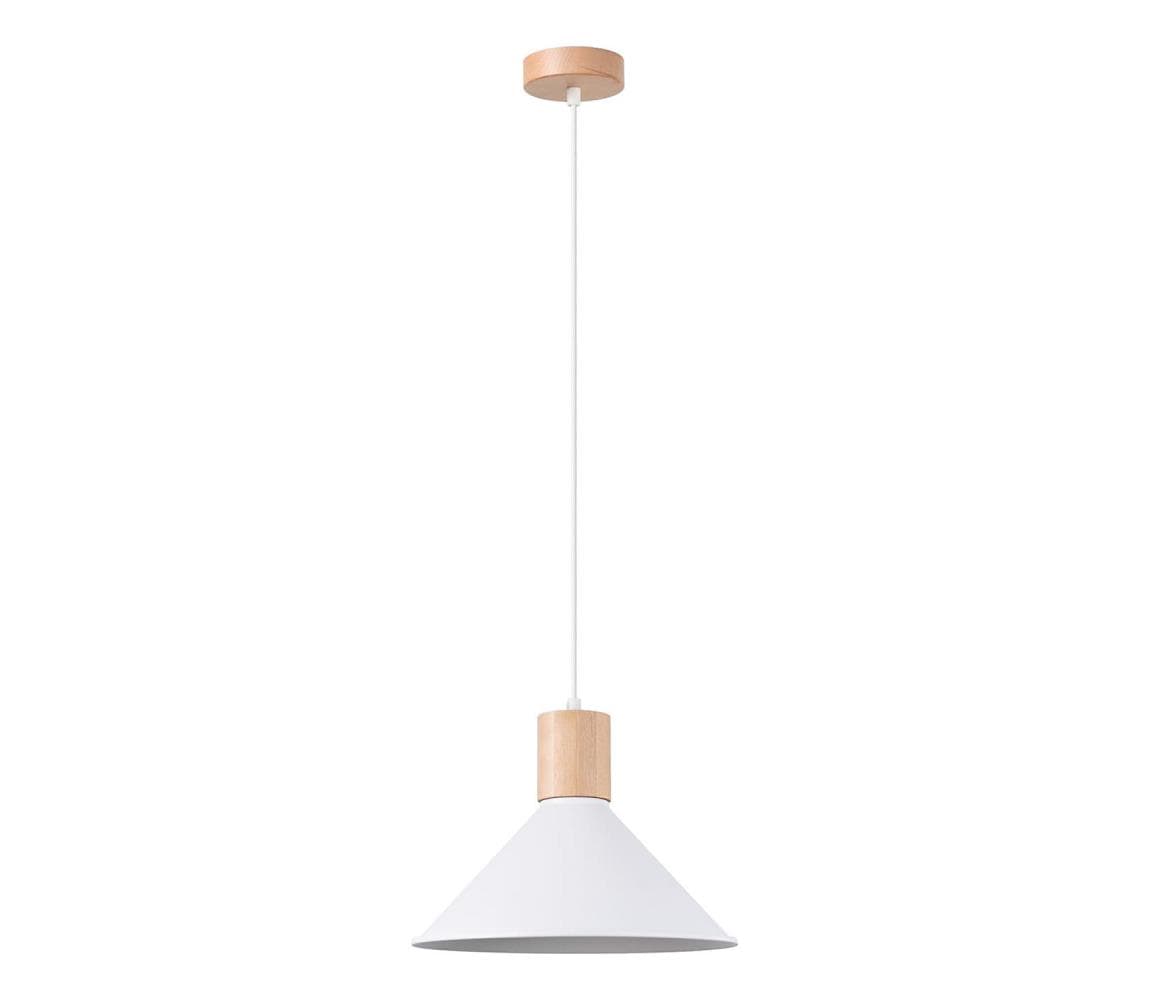 SL.1319 - Luster na lanku JAGA 1xE27/15W/230V pr. 30 cm biela SL.1319