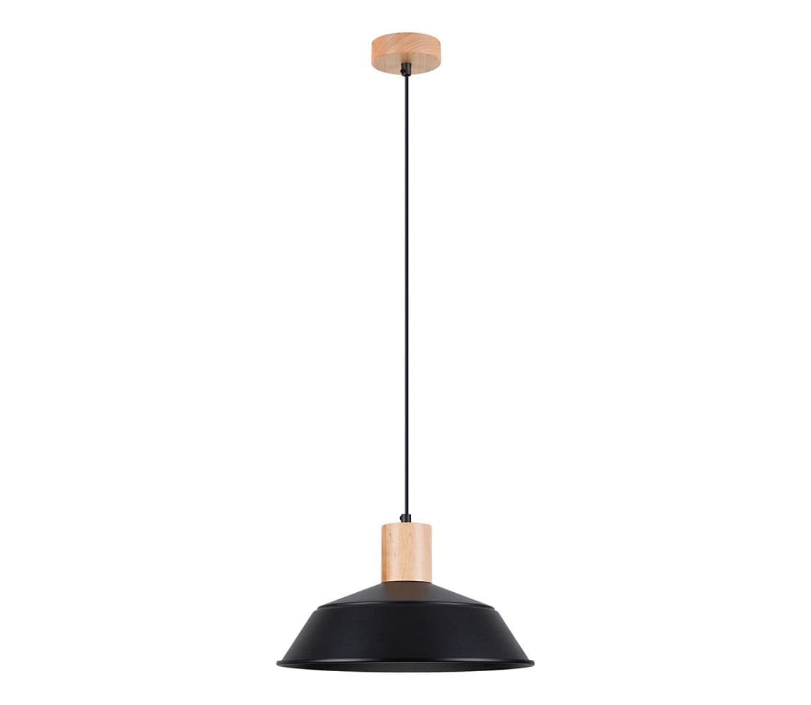 SL.1322 - Luster na lanku FANO 1xE27/15W/230V pr. 34 cm čierna SL.1322