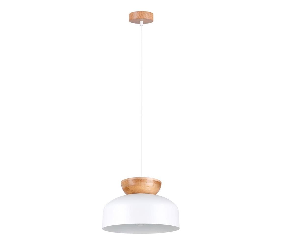 SL.1350 - Luster na lanku MARION 1xE27/15W/230V pr. 29,5 cm biela SL.1350