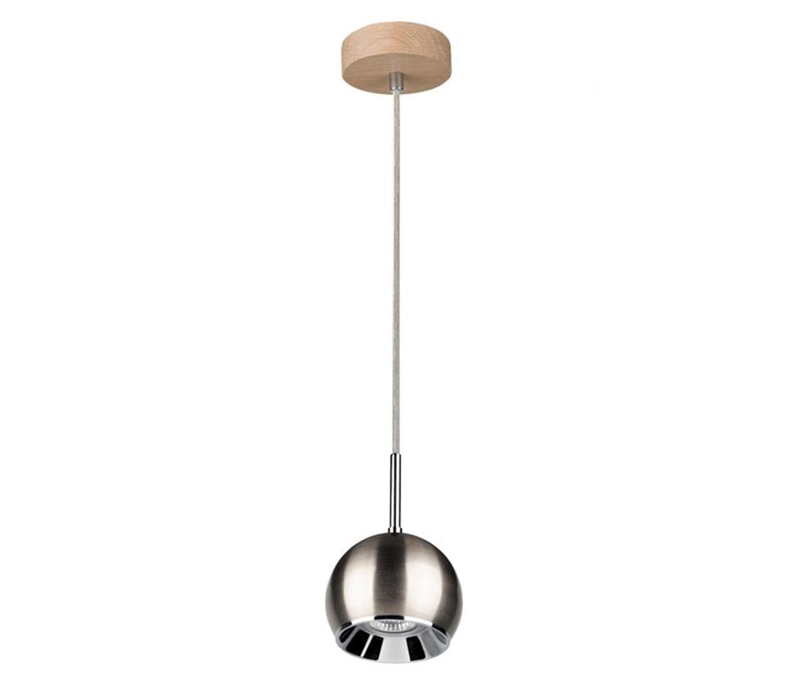 5141174 - LED Luster na lanku BALL WOOD 1xGU10/5W/230V matný dub 5141174