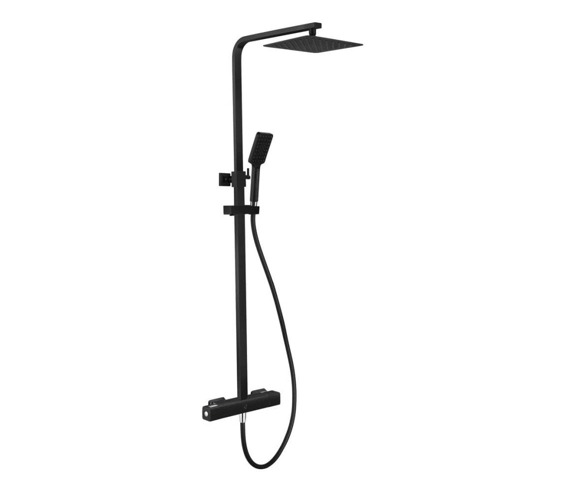 BATH DELUXE Sprchová sada s termostatickou batériou NAESBY matná čierna 31-120-06-02-00