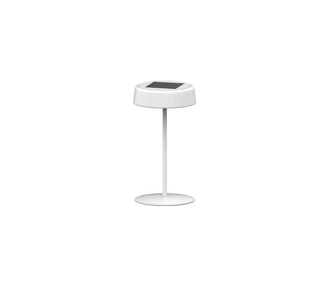 Stmievateľná solárna nabíjateľná LED stolná lampa VIVIEN LED/3W/5V 2700K IP54 biela PN42100060