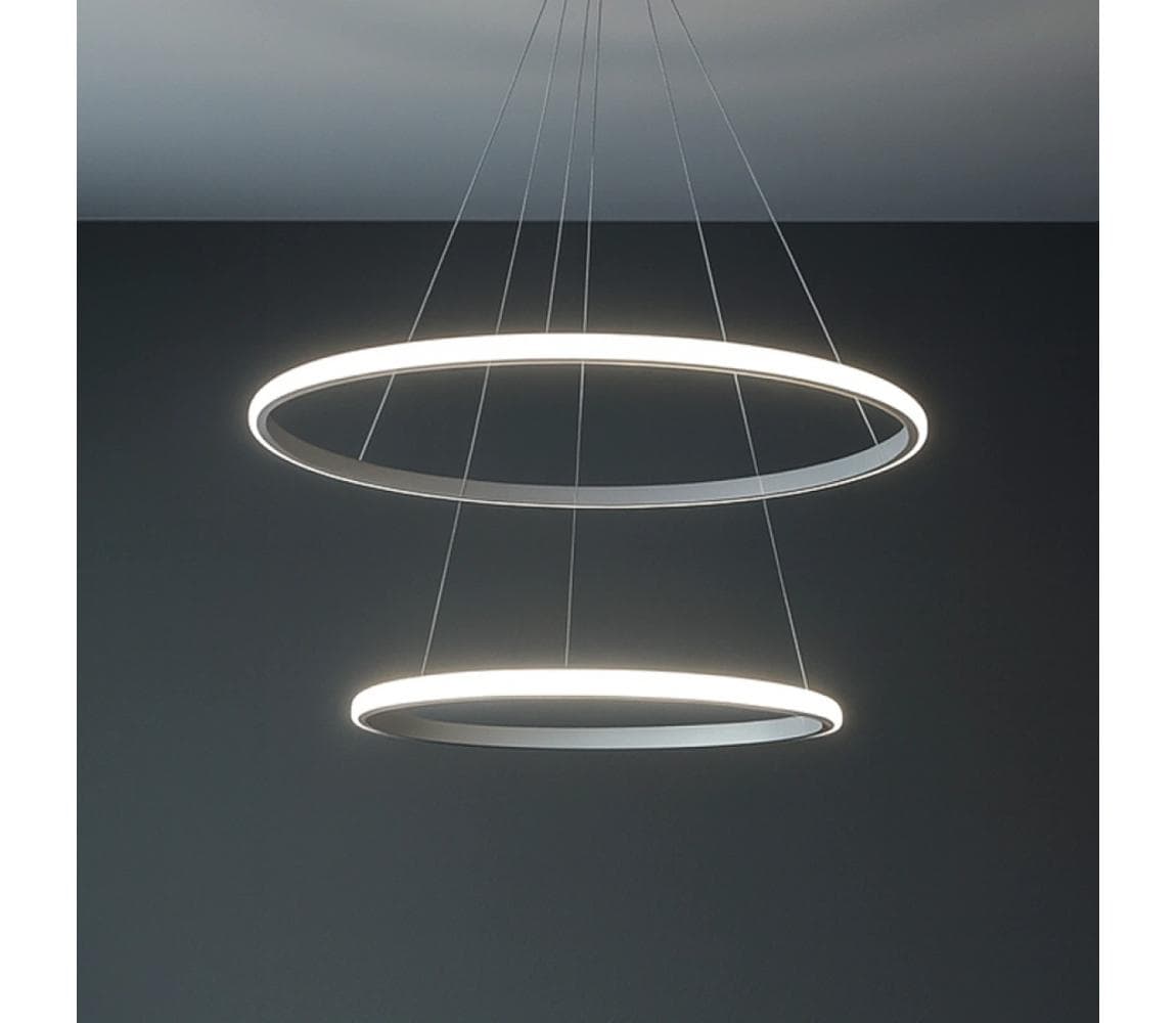 Stmievateľný LED luster na lanku LED/55W/230V 3000-6500K pr. 60 cm + diaľkové ovládanie TB2301/W