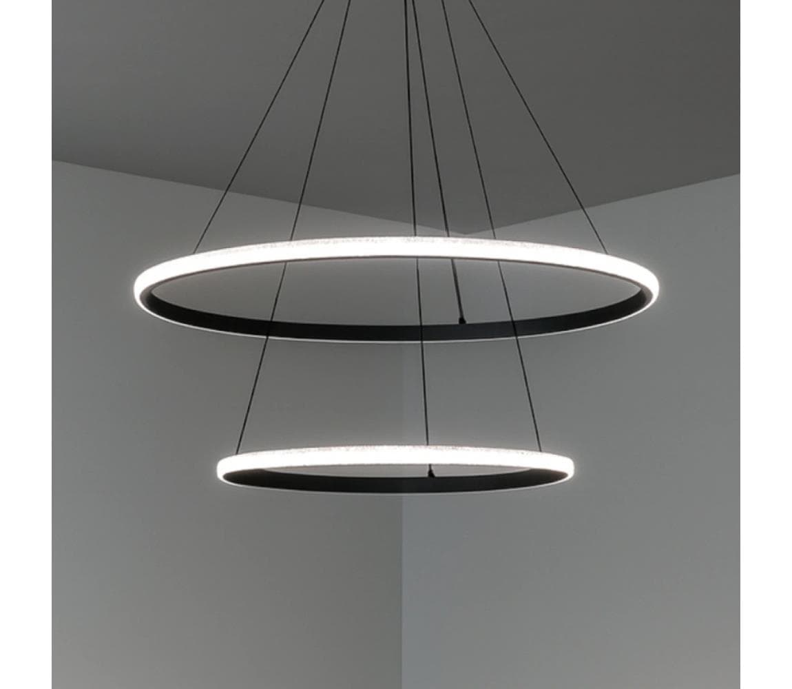 Stmievateľný LED luster s lankovým zavesením LED/55W/230V 3000-6500K priemer 60 cm + diaľkové ovládanie TB2301/B