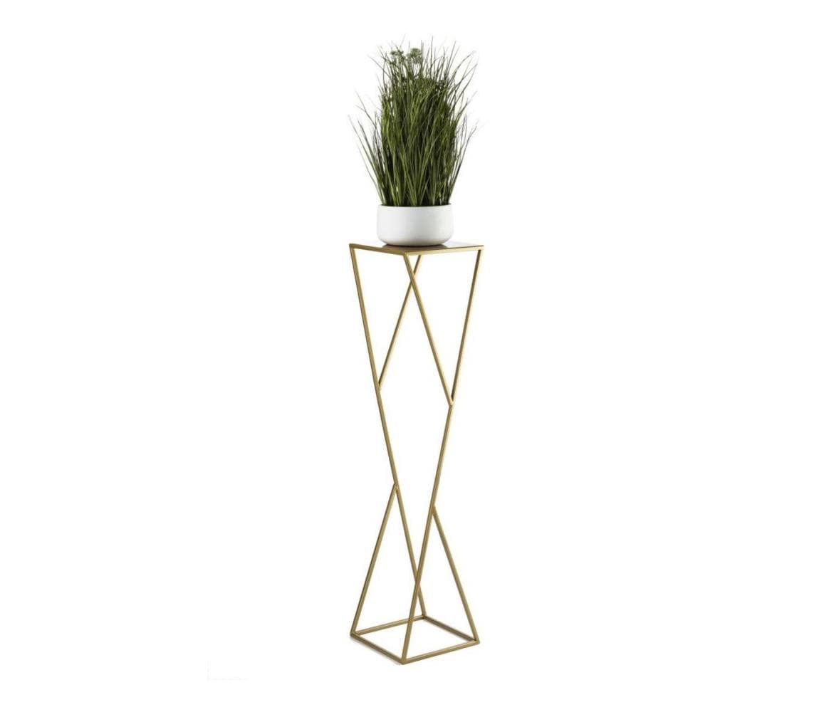 HowHomely Stojan na kvety LOFT 100x23,5 cm zlatá 10-1623-100-zloty