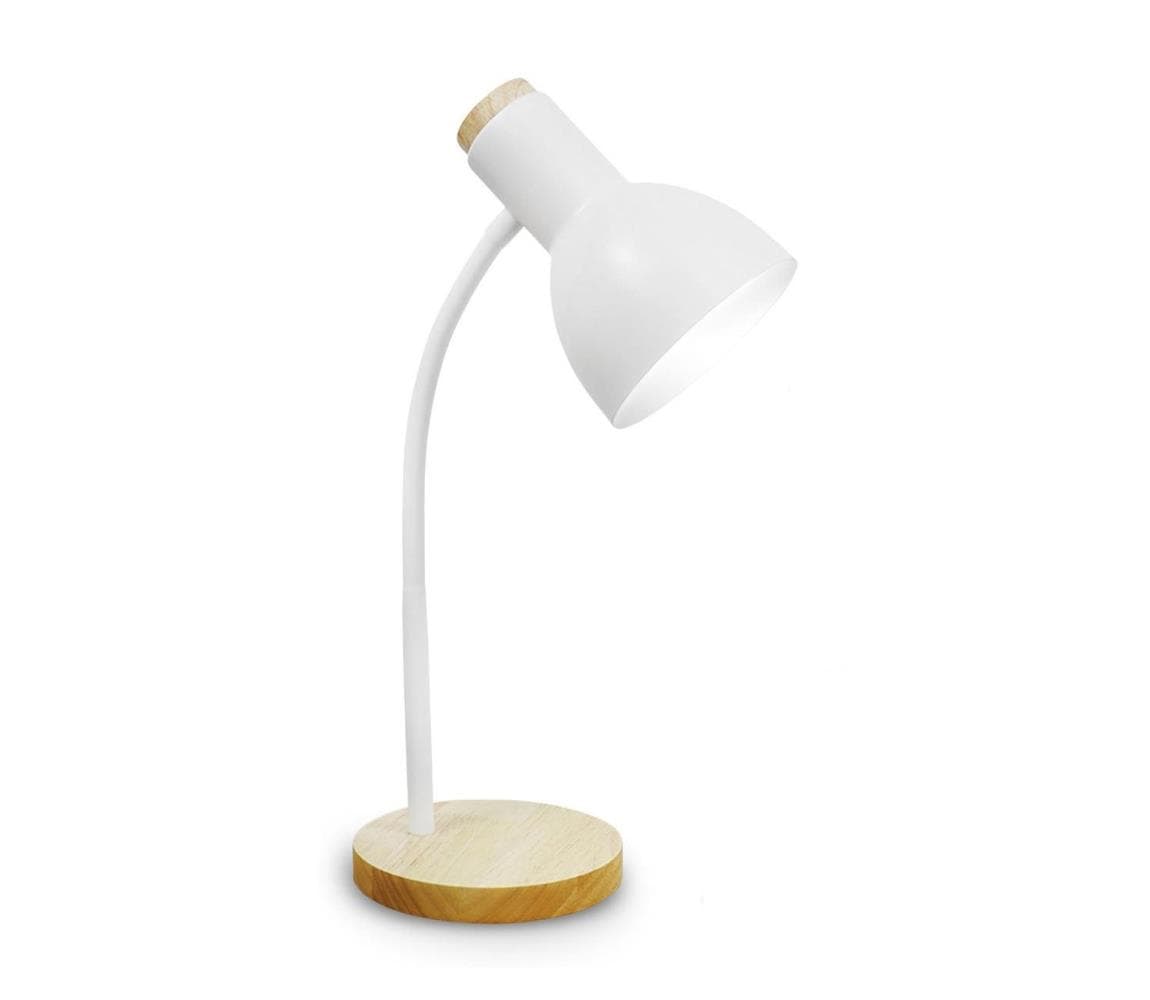 Stolná lampa MARMA 1xE27/40W/230V biela/kaučukovník PDL333W