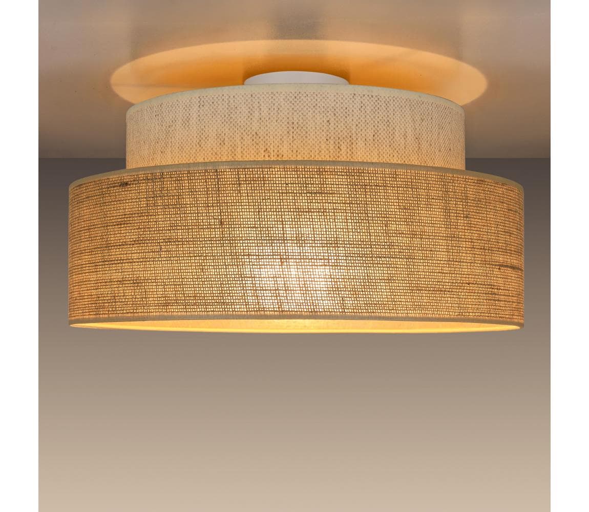 Stropné svietidlo BOHO 1xE27/60W/230V pr. 40 cm krémová/béžová 0124