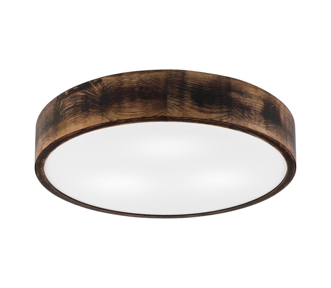 Stropné svietidlo OAK SMOKY 3xE27/15W/230V, pr. 47,5 cm, dub/tmavohnedá LD-PD-6.3/SMOKY