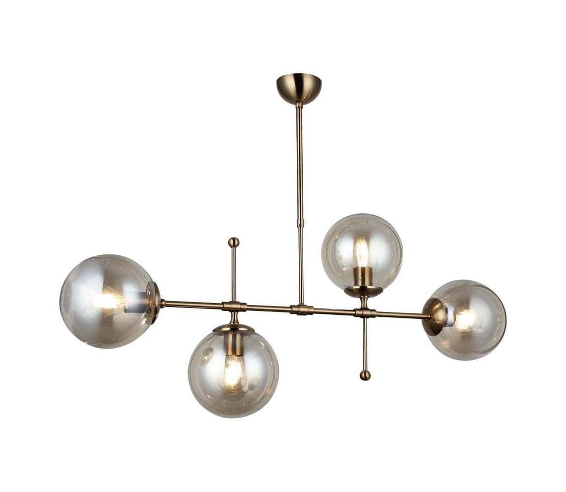 Stropný luster na tyči POLINO 4xE27/40W/230V bronzový 341LCA1158