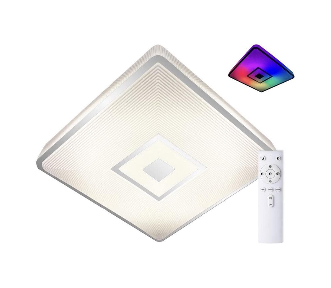 Top Light - LED RGB Stmievateľné stropné svietidlo LED/24W/230V hranatý + DO Rainbow H RC
