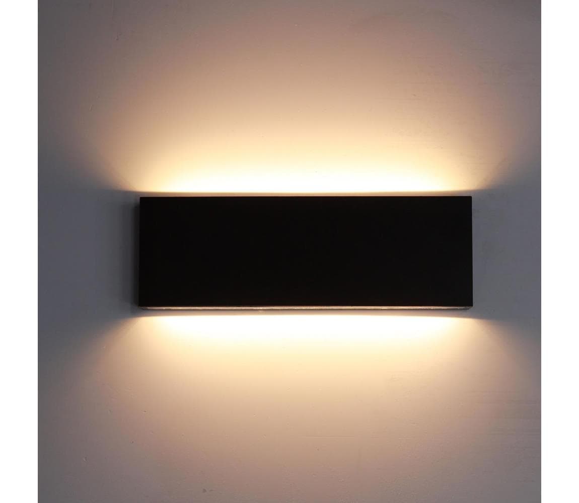 Top Light - LED Vonkajšie nástenné svietidlo LED/12W/230V IP65 čierna Obligo C