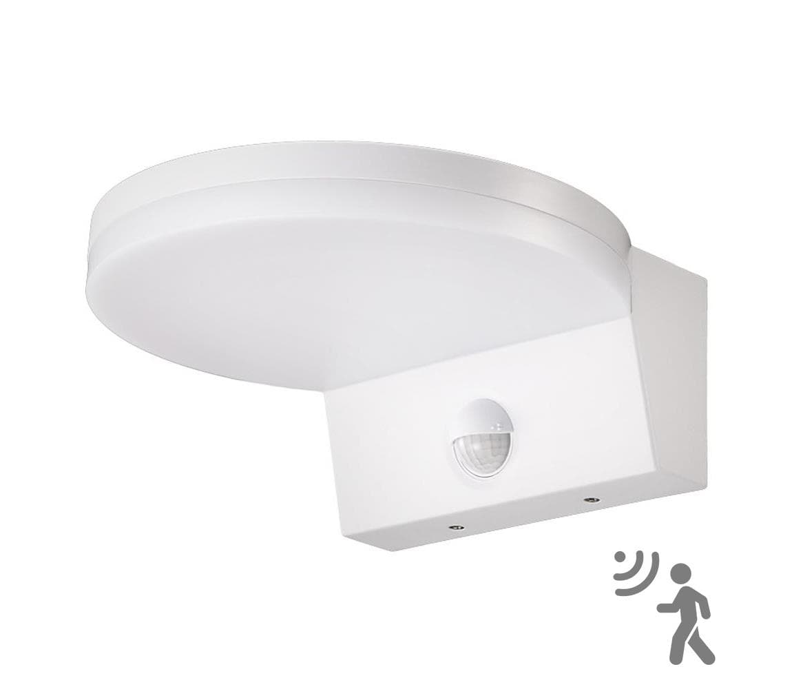 Top Light - LED Vonkajšie nástenné svietidlo so senzorom LED/15W/230V IP65 biela Novara B PIR