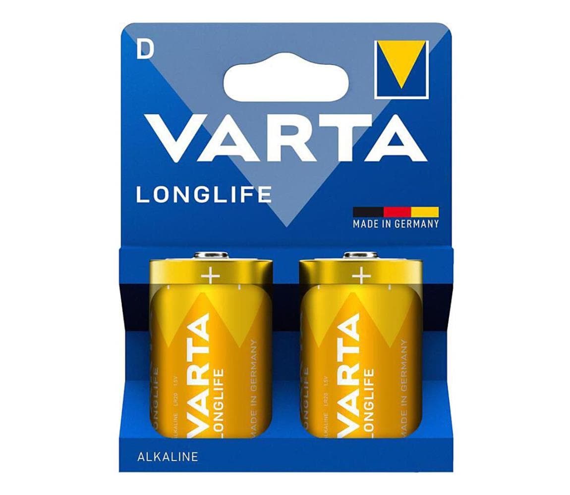 Varta 4120101422 - 2 ks Alkalické batérie LONGLIFE D 1,5V 4120101422