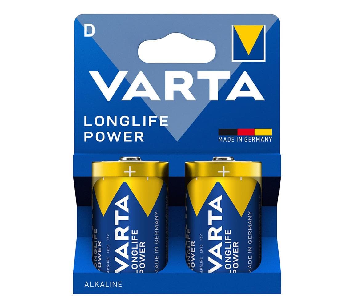 Varta 4920121422 - 2 ks alkalické batérie LONGLIFE POWER LR20/D 1,5V 4920121422