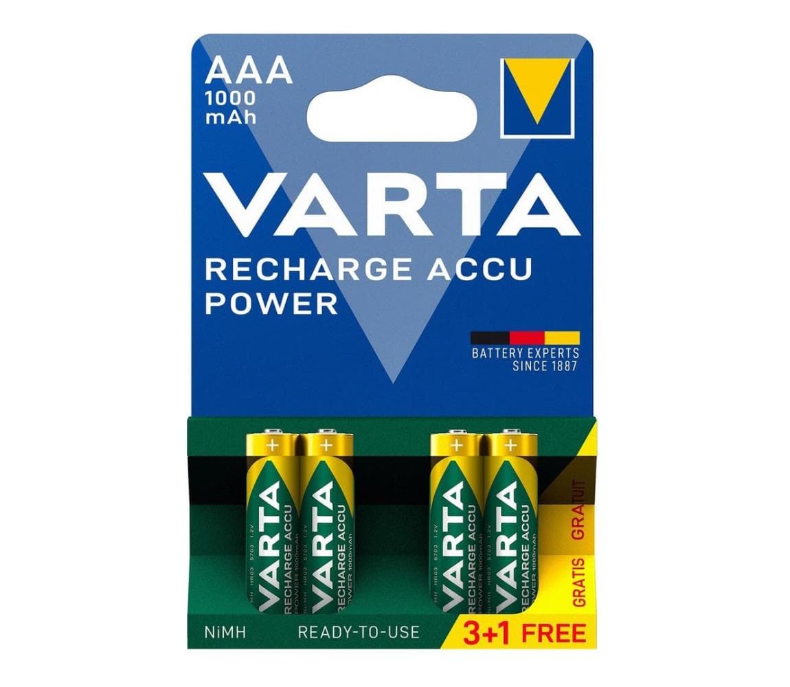 Varta 5703301494 - 3+1 ks Nabíjacie batérie ACCU AAA Ni-MH/1000mAh/1,2V 5703301494