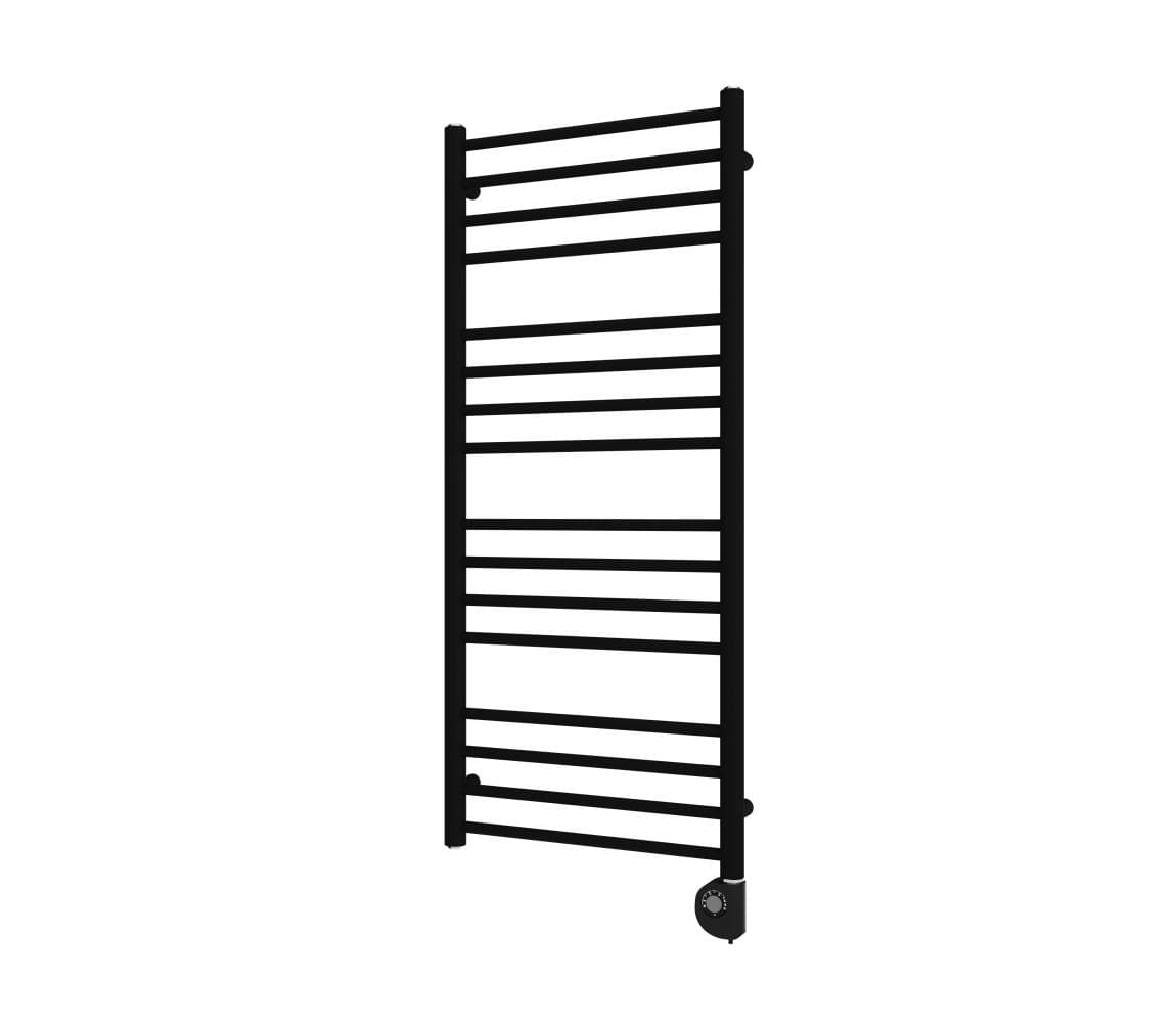 Vertaduro - Kúpeľňový radiátor s termostatom SIMONE 400W 114x50 cm čierny DRON11400500MKF3-8408
