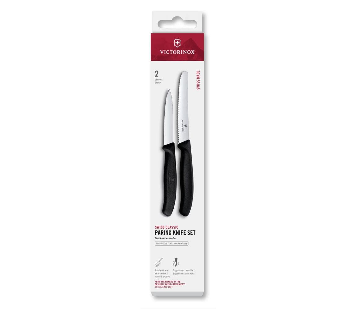 Victorinox - Sada kuchynských nožov na zeleninu SWISS CLASSIC 2 ks čierna 6.7113.2