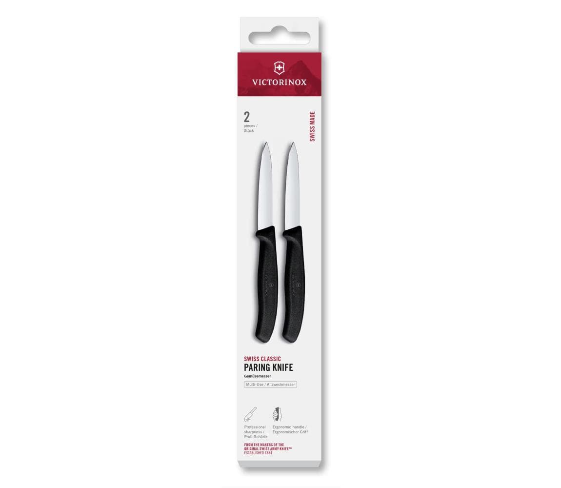Victorinox - Sada kuchynských nožov na zeleninu SWISS CLASSIC 8 cm 2 ks čierna 6.7603.2