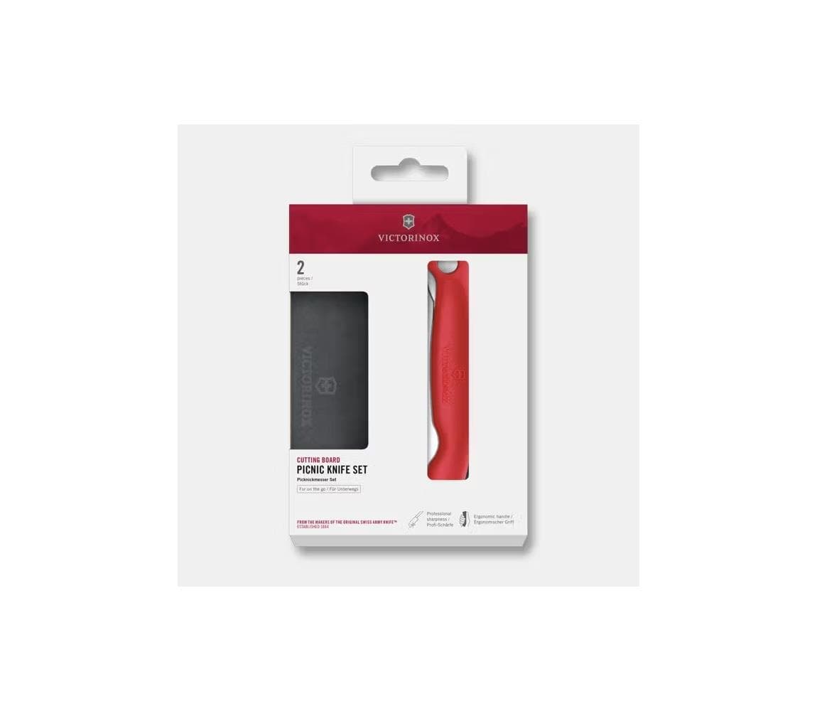 Victorinox - Zatvárací nôž SWISS CLASSIC 11 cm červený + krájacia doštička 6.7191.FC1