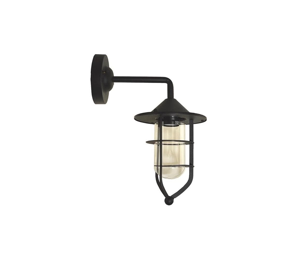 Vonkajšie nástenné svietidlo TAMA 1xE27/60W/230V IP44 čierna SKU013590