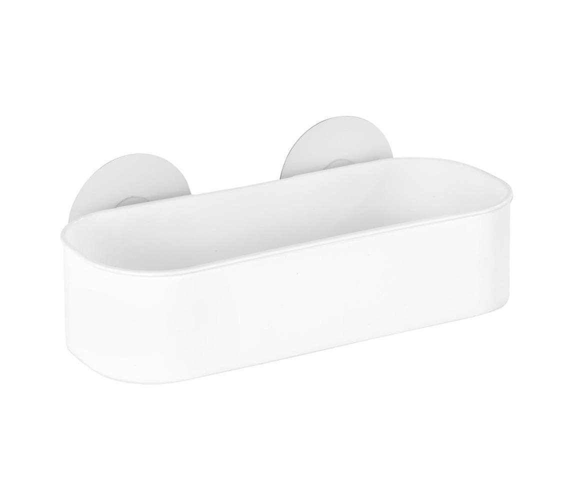 WENKO 21824100-Polica OSIMO z plastu 27x12 cm biela/priehľadná 21824100