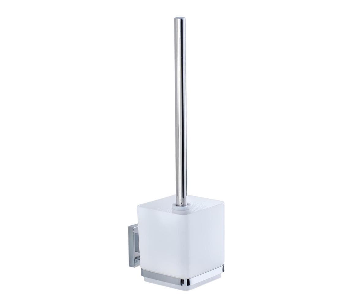 WENKO 22695100-WC kefa VACUUM-LOC QUADRO ED 9,5x37 cm strieborná/lesklý chróm/priehľadná 22695100