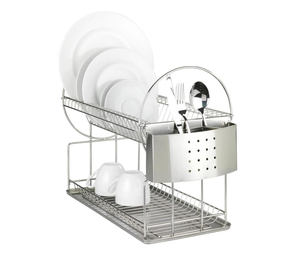 WENKO 2329100 - Odkvapávač riadu DUO 21x33 cm nerez/strieborná 2329100